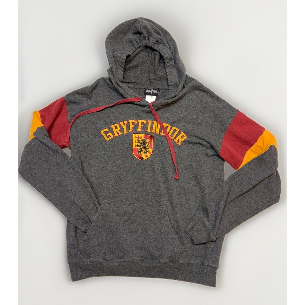 Harry Potter Gryffindor Colorblock Pullover Hoodie Women's Medium Gray Red G